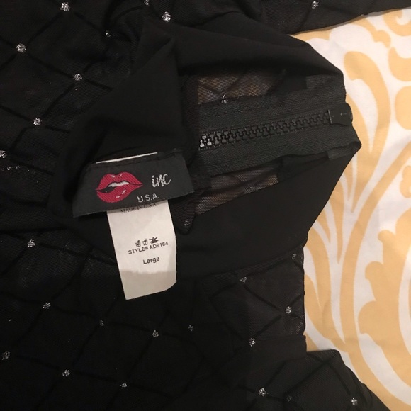 NWOT”Sheer Rhinestone See Through Women’s All in One”Absolutely Stunning (Large) - Picture 2 of 5